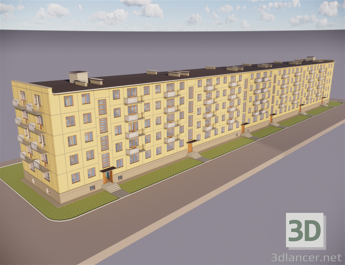 3D Panel Kruşçev serisi 1-447 ll-17 modeli satın - render