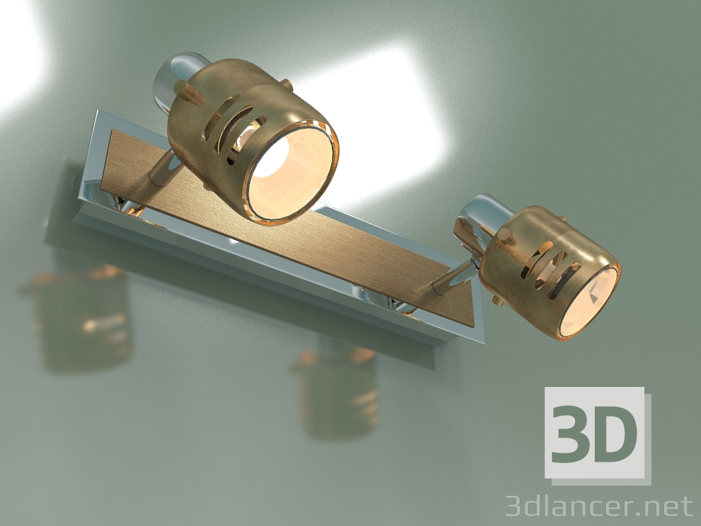 Modelo 3d Spot 23463-2 (bronze antigo cromado) - preview