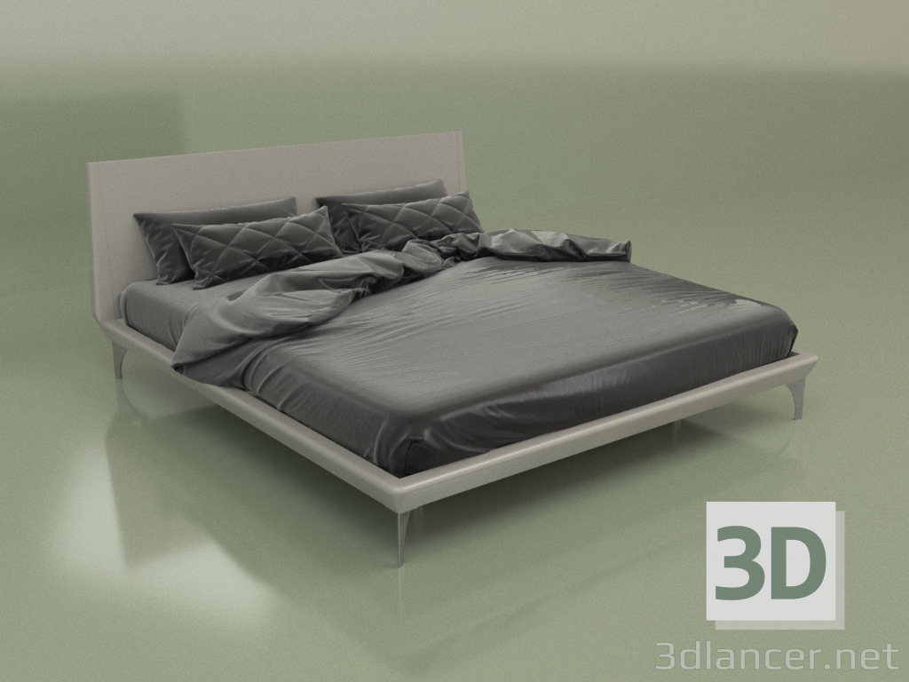 3d model Cama doble GL 2018 (gris) - vista previa