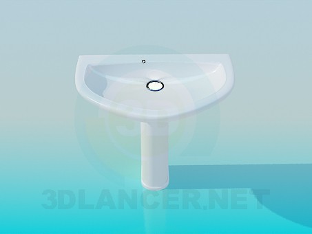 3d model Lavabo plano - vista previa