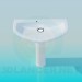 3d model Flat wash basin - preview