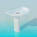 3d model Lavabo plano - vista previa