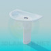 3d model Lavabo plano - vista previa