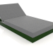 modello 3D Letto con schienale 100 (Verde bottiglia) - anteprima