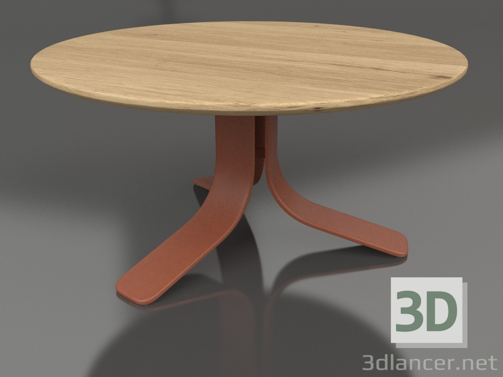 Modelo 3d Mesa de centro Ø80 (terracota, madeira Iroko) - preview