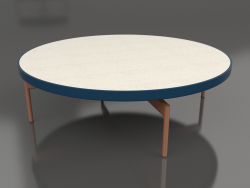 Mesa de centro redonda Ø120 (azul cinza, DEKTON Danae)