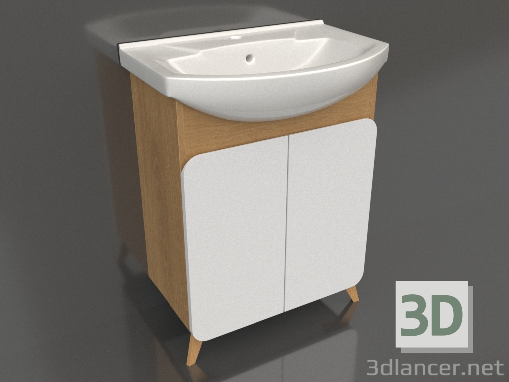 3d model Floor cabinet 65 cm (BAS0106DZ) - preview