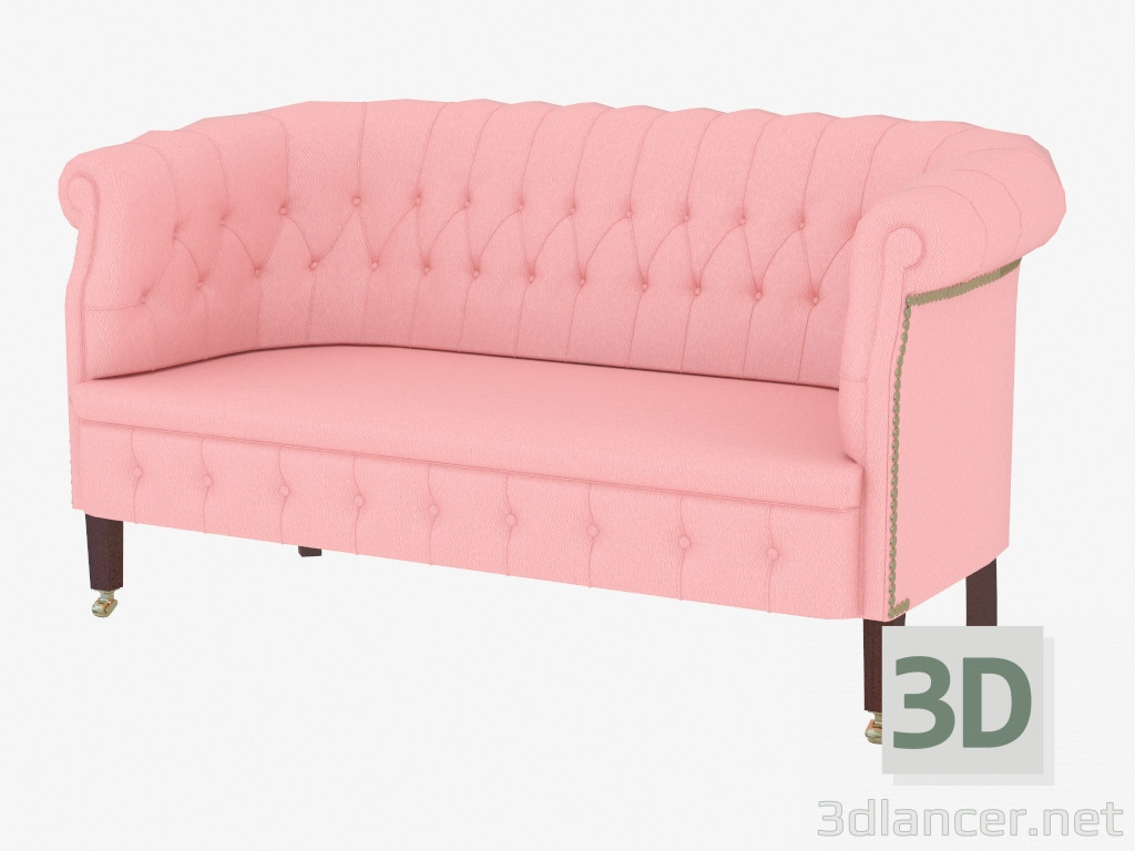 modèle 3D Canapés en cuir double - preview