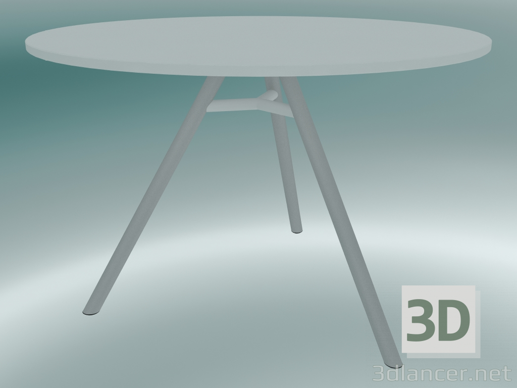 3d model Mesa MART (9834-01 (⌀ 110cm), H 73cm, blanco HPL, extrusión de aluminio, con recubrimiento de polvo - vista previa