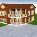 Modelo 3d Casa com varanda - preview