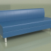 3d model Section Flagship 3-seater (Blue leather) - preview