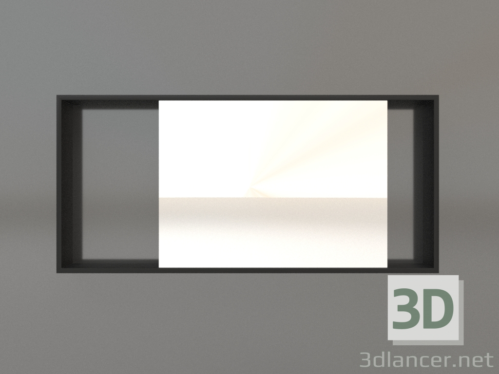 3d model Mirror ZL 08 (750х350, wood black) - preview