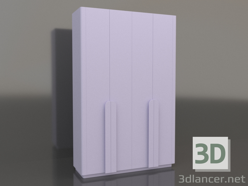 3d model Wardrobe MW 04 paint (option 1, 1830x650x2850, lilac) - preview