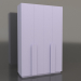 3d model Wardrobe MW 04 paint (option 1, 1830x650x2850, lilac) - preview