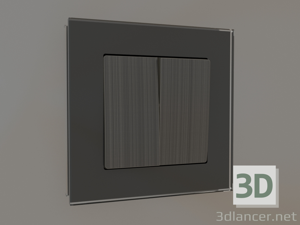 3D Modell Zweifachschalter (Bronze) - Vorschau