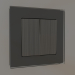 3d model Interruptor de dos gangs (bronce) - vista previa