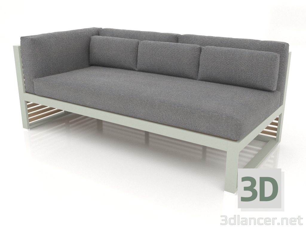 3d model Sofá modular sección 1 izquierda (Gris cemento) - vista previa