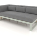 3d model Modular sofa, section 1 left (Cement gray) - preview