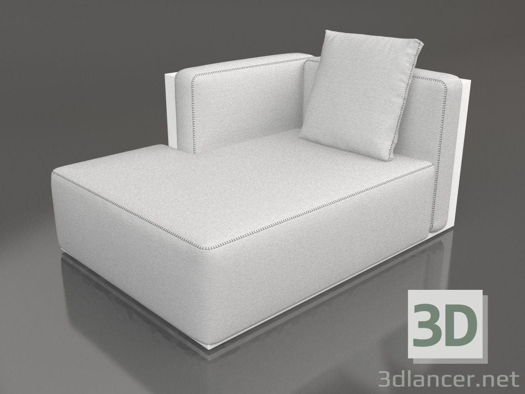 3d model Módulo sofá sección 2 izquierda (Blanco) - vista previa