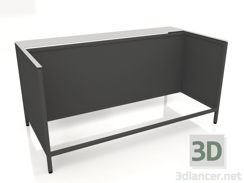 Modelo 3d Ilha V1 (com pouso) no quadro 120 3 (preto) - preview