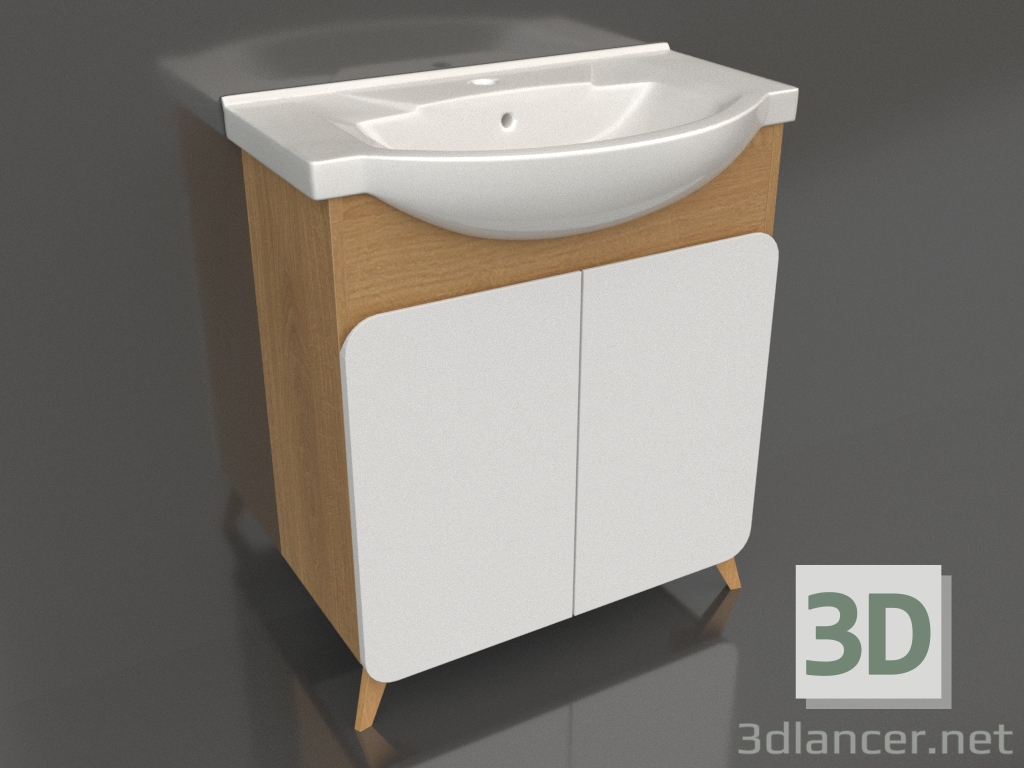 Modelo 3d Armário de piso 75 cm (BAS0107DZ) - preview