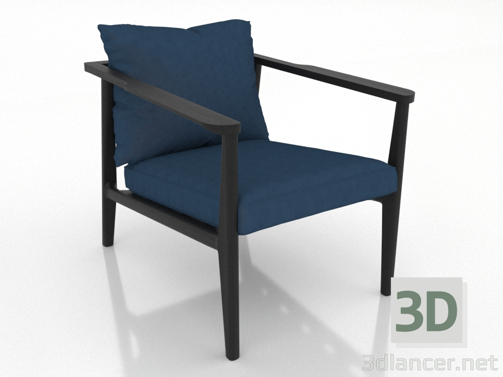 modèle 3D Chaise longue 640 mm (noir RAL 9005) - preview modèle 3D Chaise longue 640 mm (noir RAL 9005) - preview