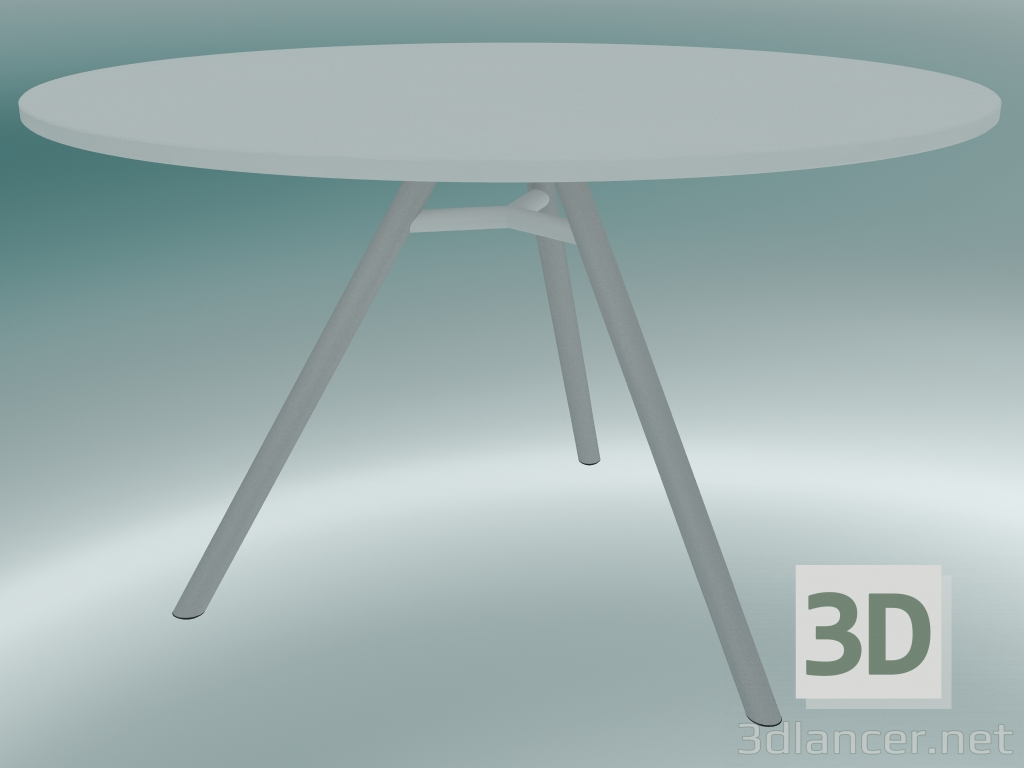 3D Modell MART Tisch (9835-01 (⌀ 120 cm), H 73 cm, HPL weiß, Aluminiumprofil, weiß pulverbeschichtet) - Vorschau