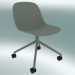 3d model Chair swivel Fiber on 4 wheels (Gray) - preview