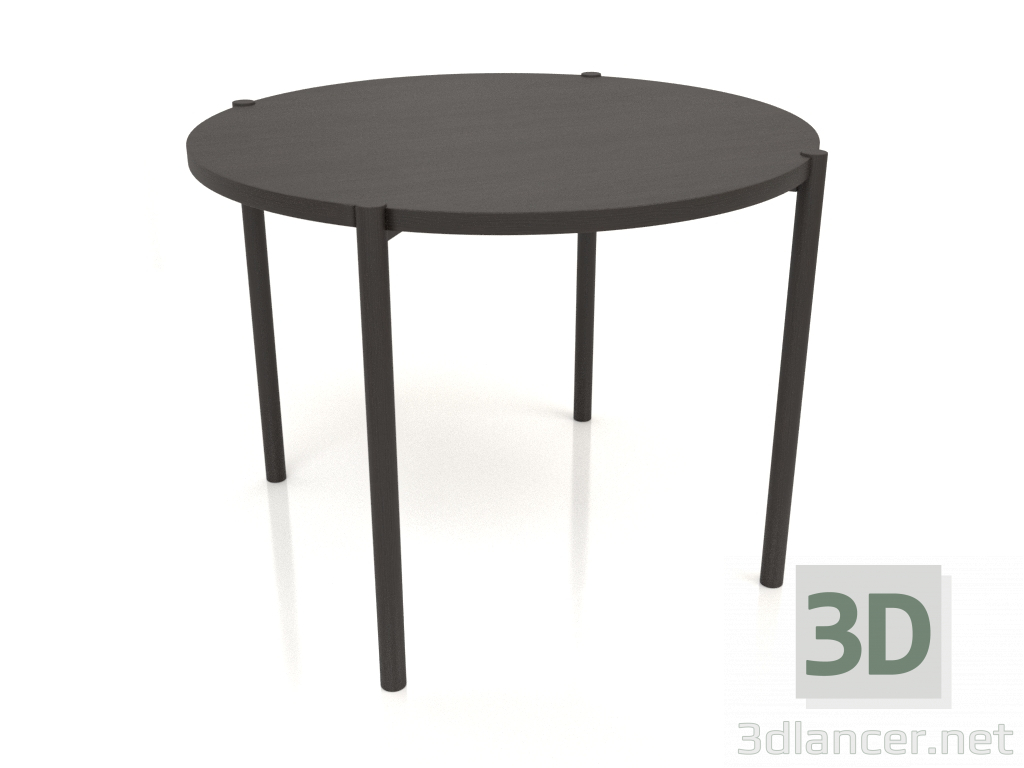 3D Modell Esstisch DT 08 (gerades Ende) (D=1000x754, Holzbraun dunkel) - Vorschau