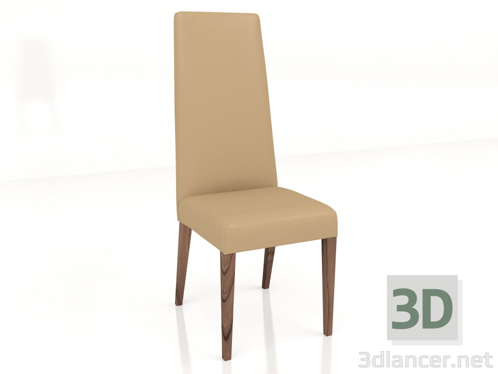 modello 3D Sedia con schienale alto Sedia classica - anteprima