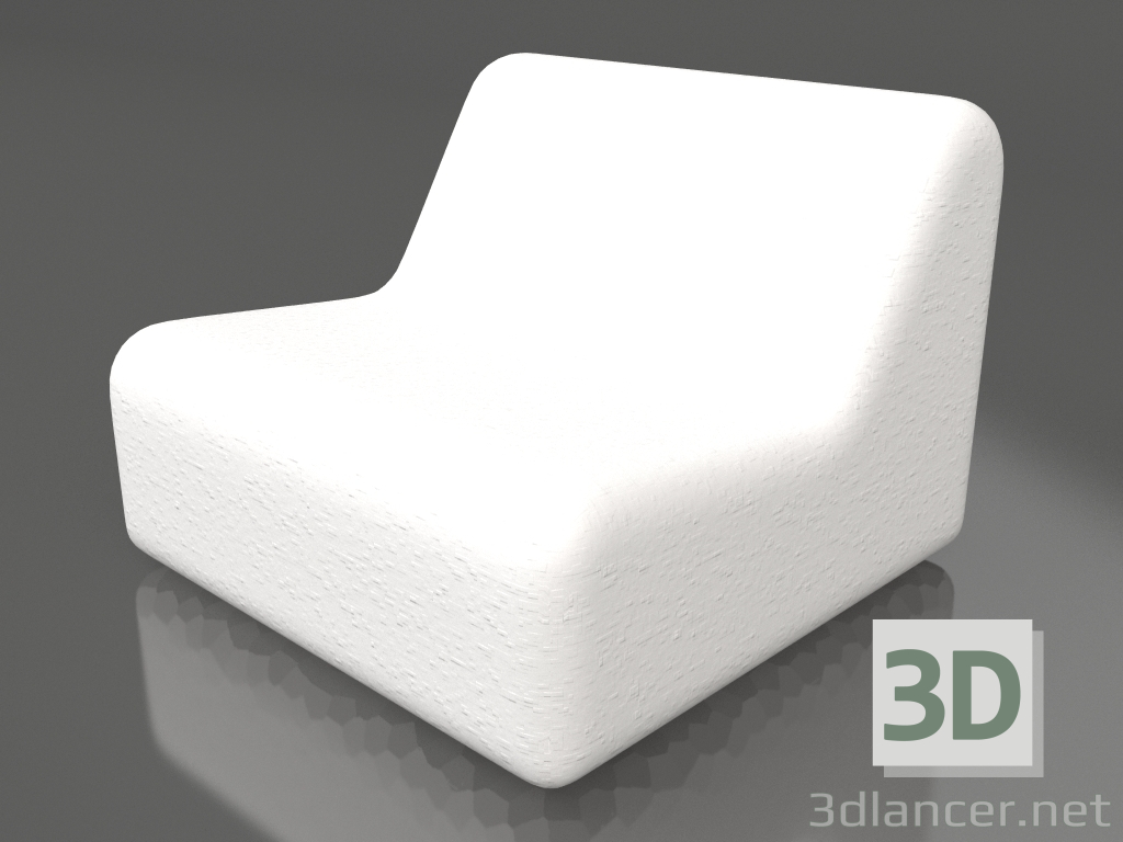 modèle 3D Fauteuil club (Blanc) - preview