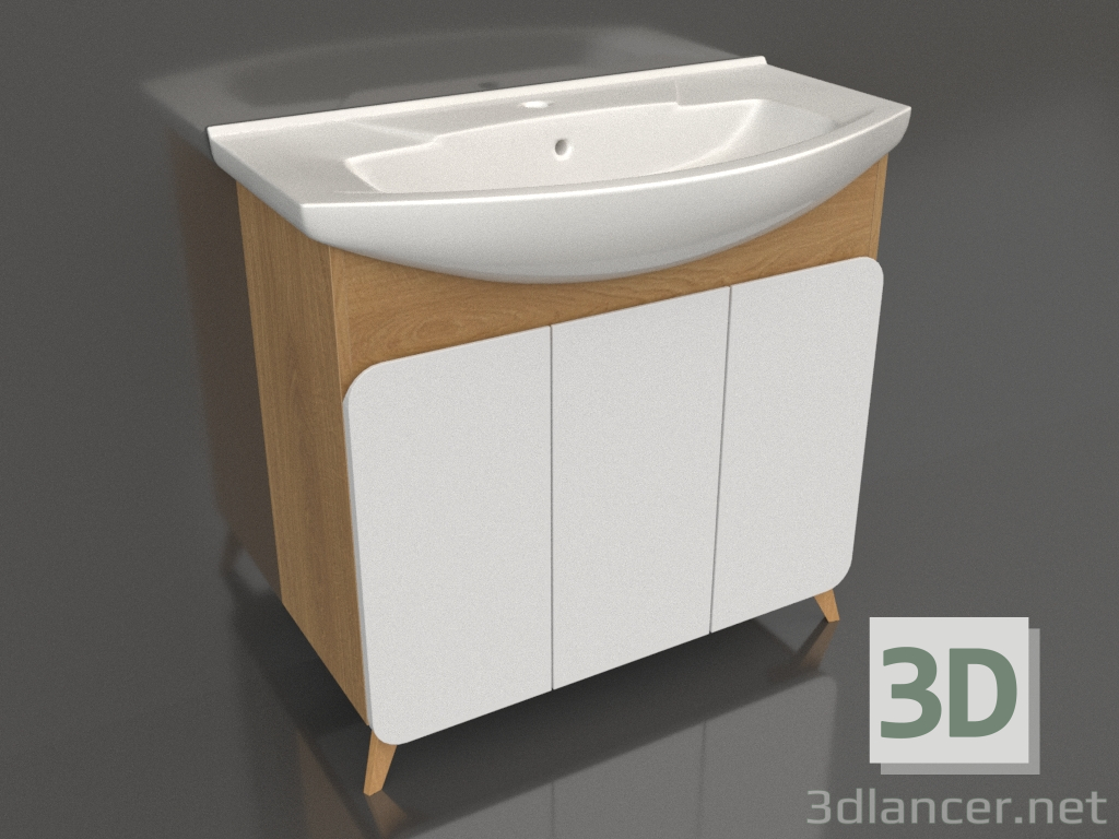 Modelo 3d Armário de piso 85 cm (BAS0108DZ) - preview