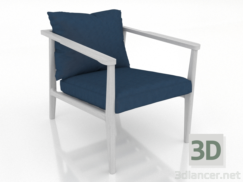 3d модель Крісло для відпочинку 640 мм (білий RAL 9010) – превью 3d модель Крісло для відпочинку 640 мм (білий RAL 9010) – превью
