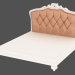 3d model Cama doble en estilo Art Deco - vista previa