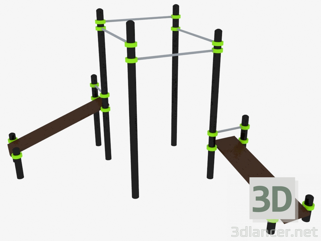 3d model Complejo Deportivo (W0009) - vista previa