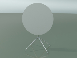 Mesa redonda 5710, 5727 (H 74 - Ø69 cm, dobrado, branco, LU1)