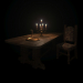 3d Old oak table. model buy - render