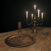 3d Old oak table. model buy - render