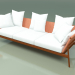 3D Modell Sofa 003 (Metallrost, Batyline Orange) - Vorschau