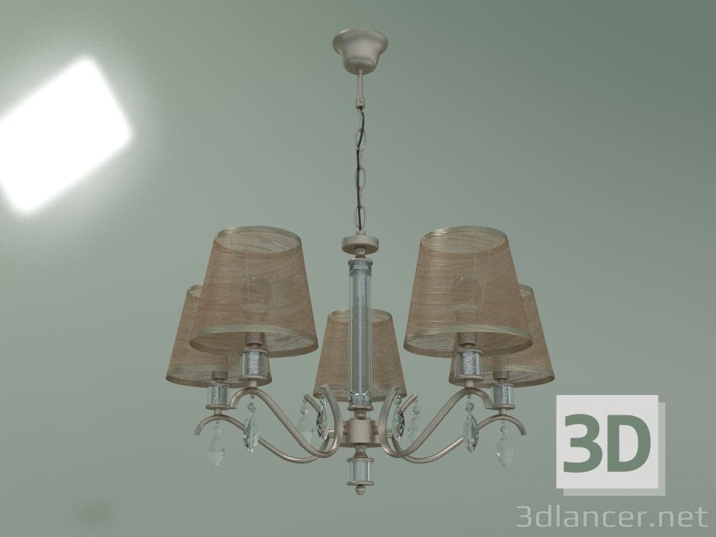 Modelo 3d Lustre suspenso Alcamo 60103-5 (ouro pérola) - preview