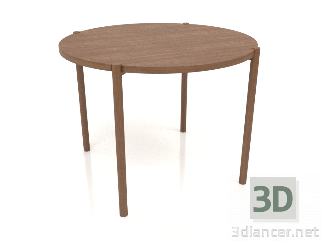 3d model Mesa de comedor DT 08 (extremo recto) (D=1000x754, madera marrón claro) - vista previa