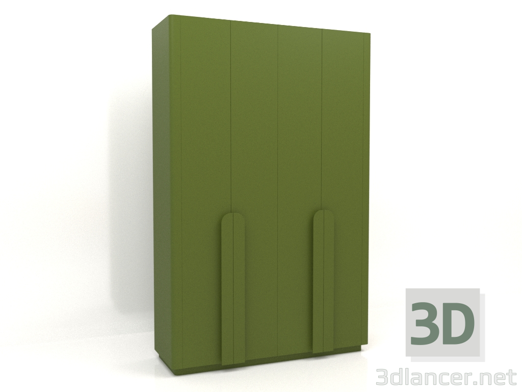 3d model Wardrobe MW 04 paint (option 1, 1830x650x2850, green) - preview