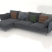 3D Modell Sofa Oregon (330x185cm) Ecke links (blaugrau) - Vorschau