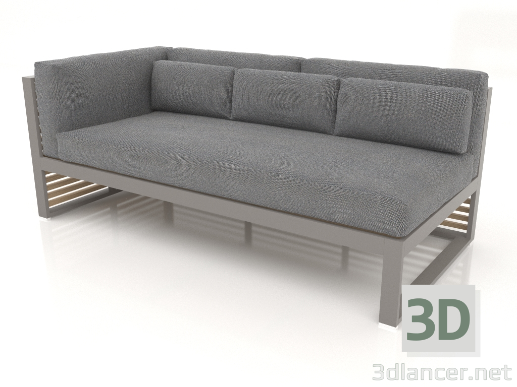 3d model Sofá modular sección 1 izquierda (Gris cuarzo) - vista previa