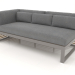 3D Modell Modulares Sofa, Abschnitt 1 links (Quarzgrau) - Vorschau