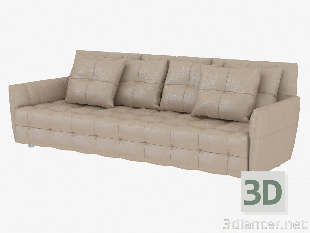 3d model sofás de cuero triple - vista previa