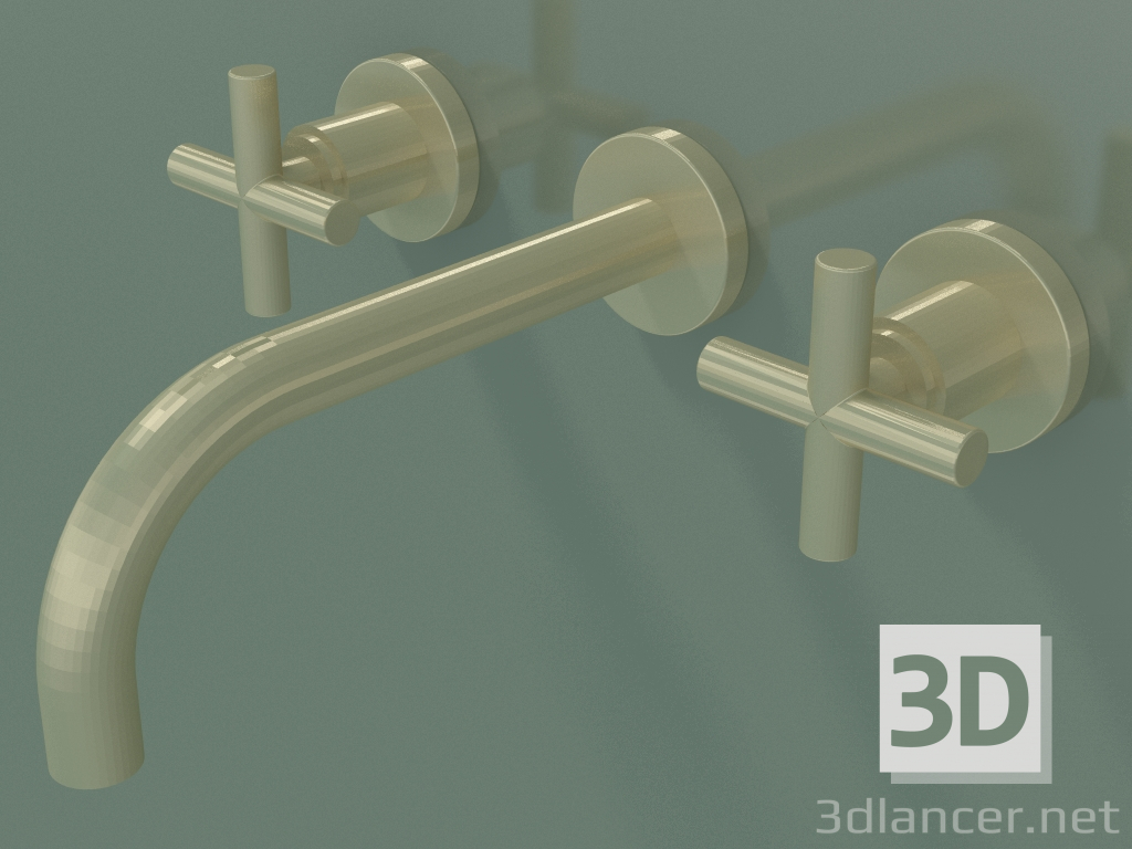 3d model Mezclador de lavabo de pared sin vaciador (36712892-280010) - vista previa