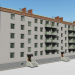 Brezhnevka de cinco pisos con un apartamento de los años 70 3D modelo Compro - render