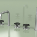 3d model Mixer with swivel spout and hydro-progressive mixer with hand shower (20 98, AS-ON) - preview