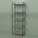 3d model Narrow shelving unit (light gray) - preview